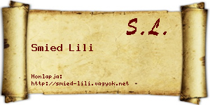 Smied Lili névjegykártya