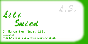 lili smied business card